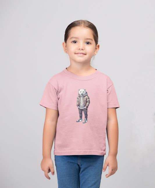 #09 Urban Swagger - Kids T-Shirt / Streetwear Ice Bear in Trendy Outfit Design