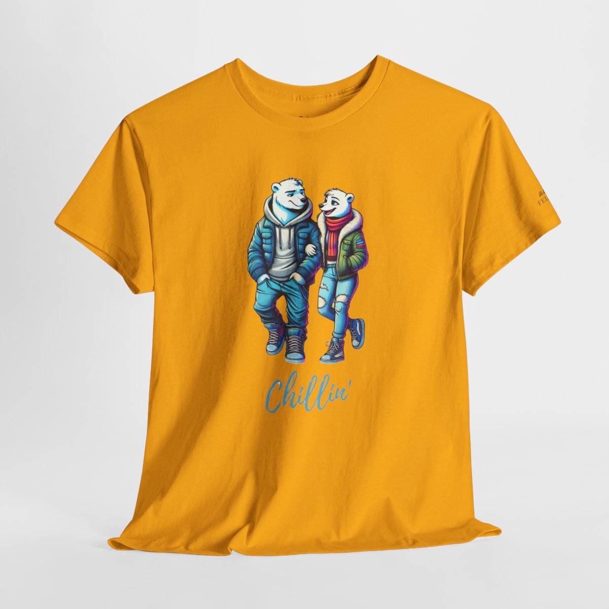 Chillin' Women's T-Shirt featuring a cozy polar bear couple in animal graphic design