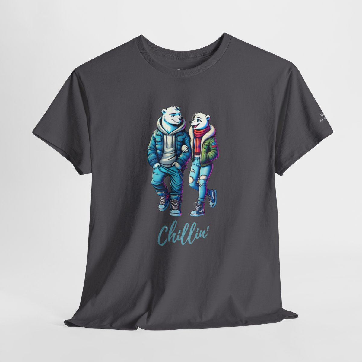 Chillin' Women's T-Shirt featuring a cozy polar bear couple in animal graphic design