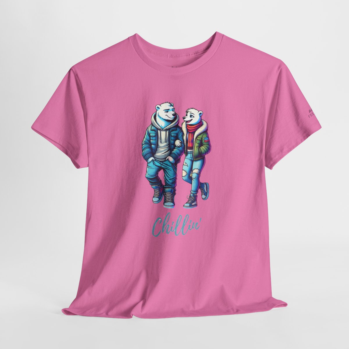 Chillin' Women's T-Shirt featuring a cozy polar bear couple in animal graphic design