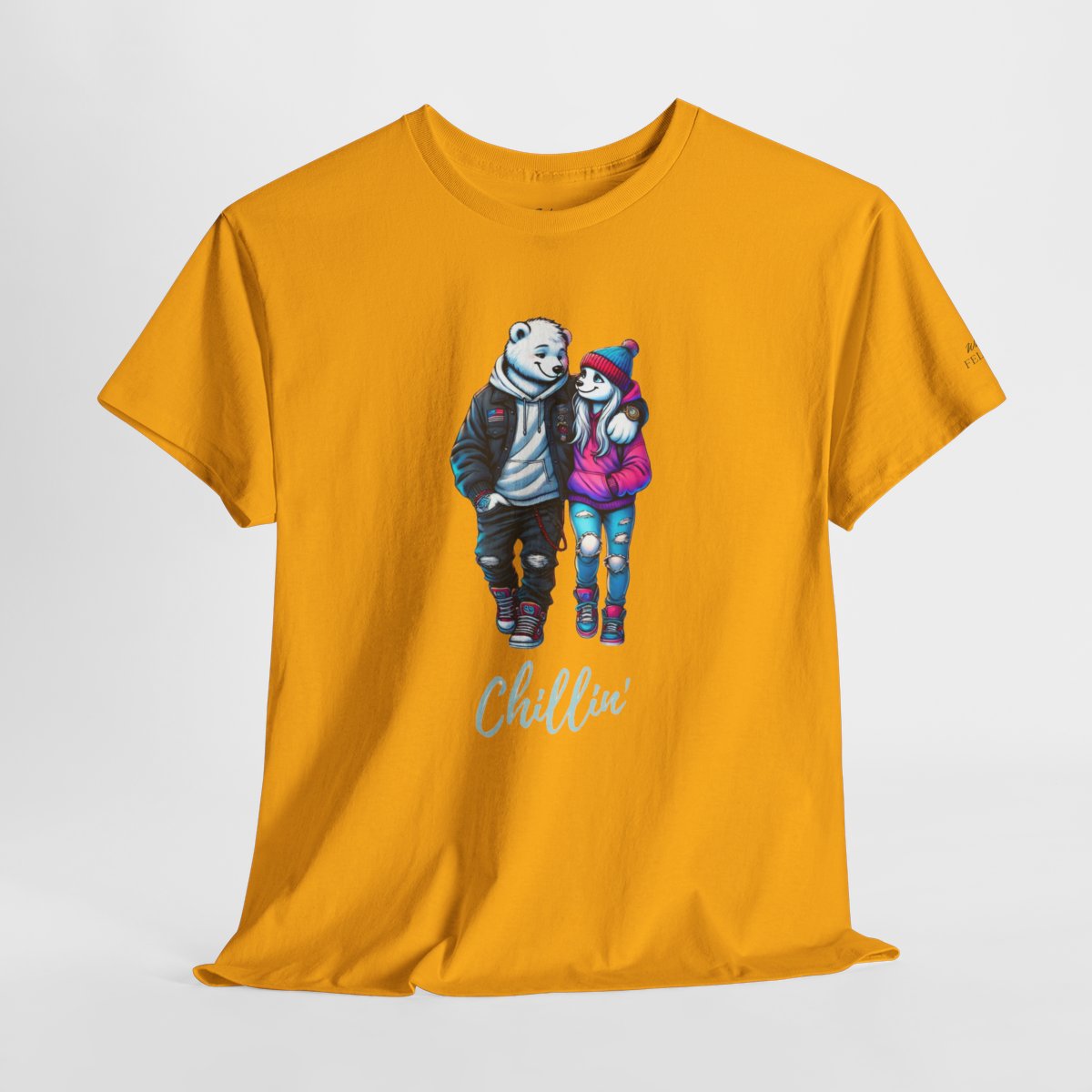 Chillin' Women's T-Shirt featuring a stylish polar bear couple in casual streetwear animal graphic design