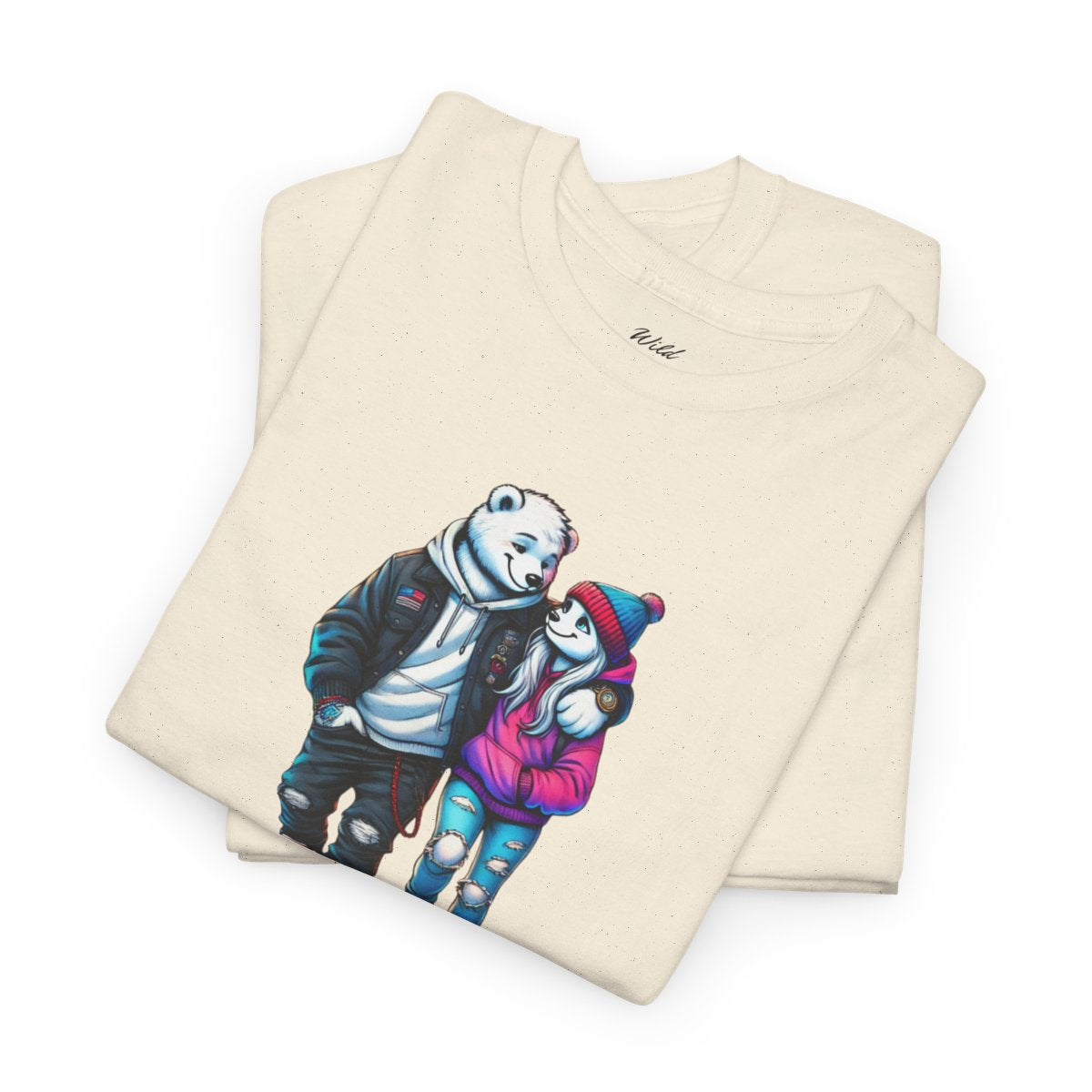 Chillin' Women's T-Shirt featuring a stylish polar bear couple in casual streetwear animal graphic design