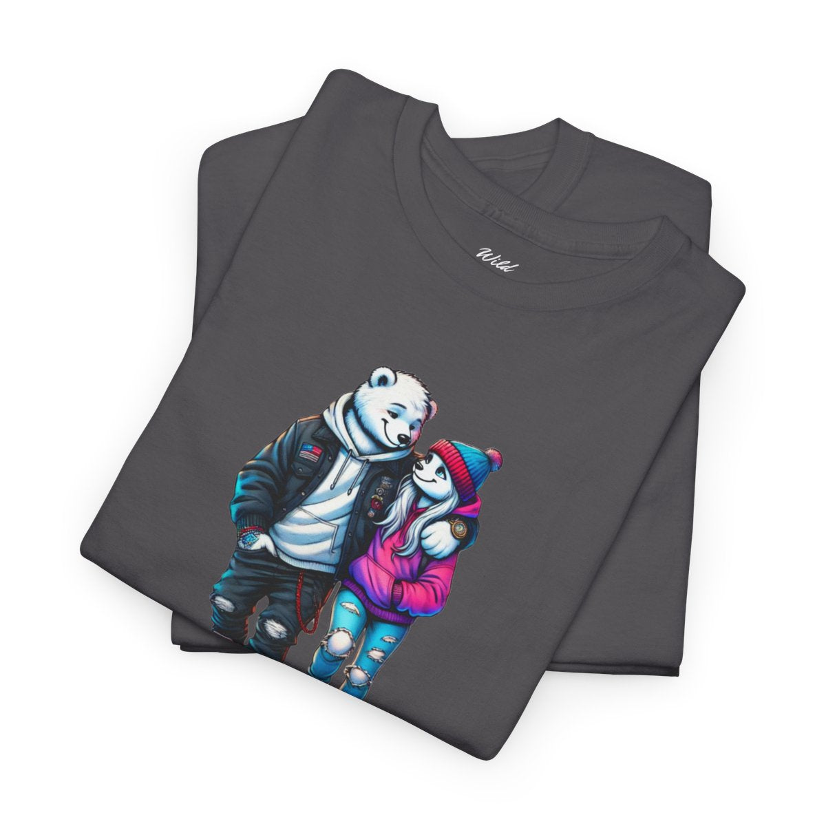 Chillin' Women's T-Shirt featuring a stylish polar bear couple in casual streetwear animal graphic design