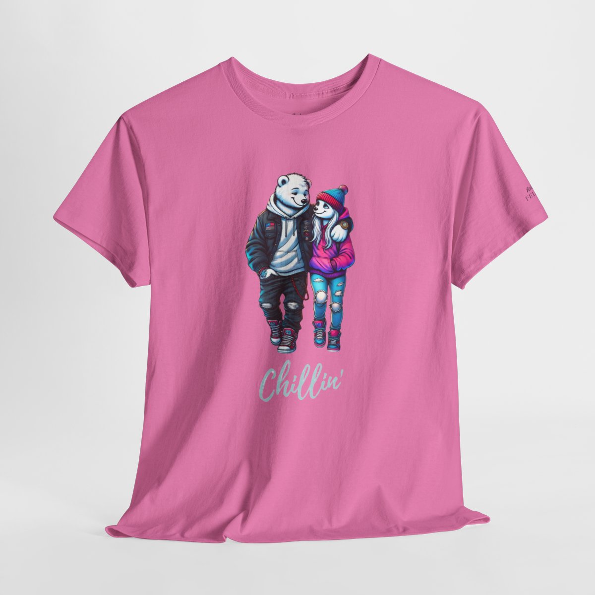 Chillin' Women's T-Shirt featuring a stylish polar bear couple in casual streetwear animal graphic design