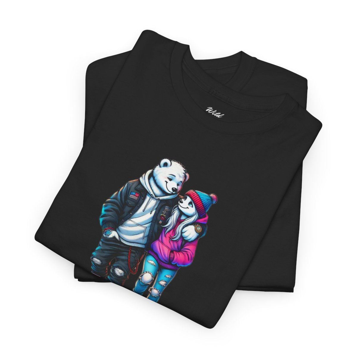 Chillin' Women's T-Shirt featuring a stylish polar bear couple in casual streetwear animal graphic design