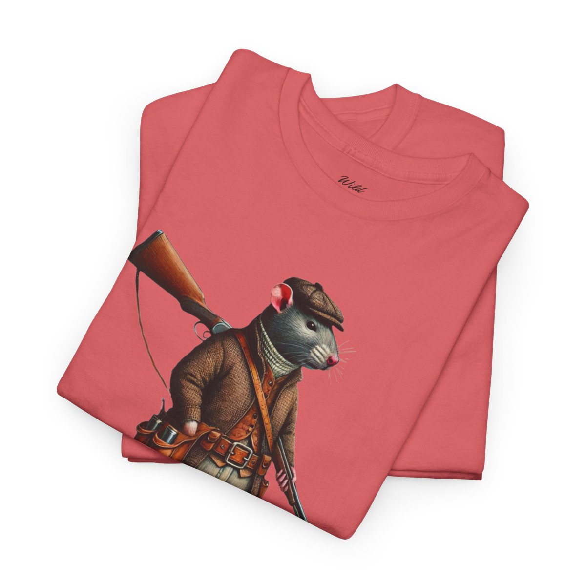 "It's Game Time, Buddy!" Women's Heavy Cotton T-Shirt featuring a bold rat hunter design