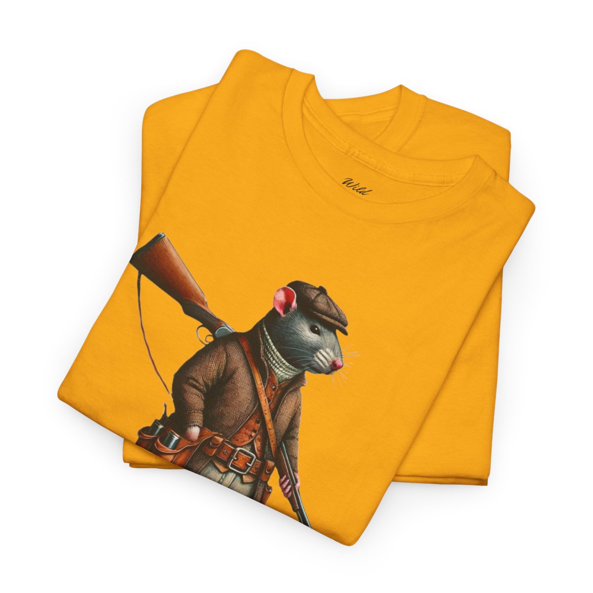 "It's Game Time, Buddy!" Women's Heavy Cotton T-Shirt featuring a bold rat hunter design