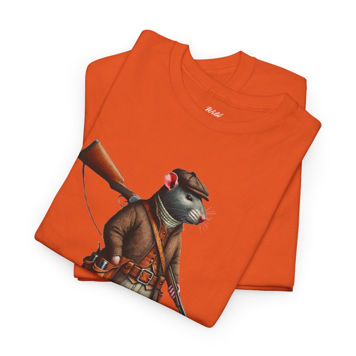 "It's Game Time, Buddy!" Women's Heavy Cotton T-Shirt featuring a bold rat hunter design