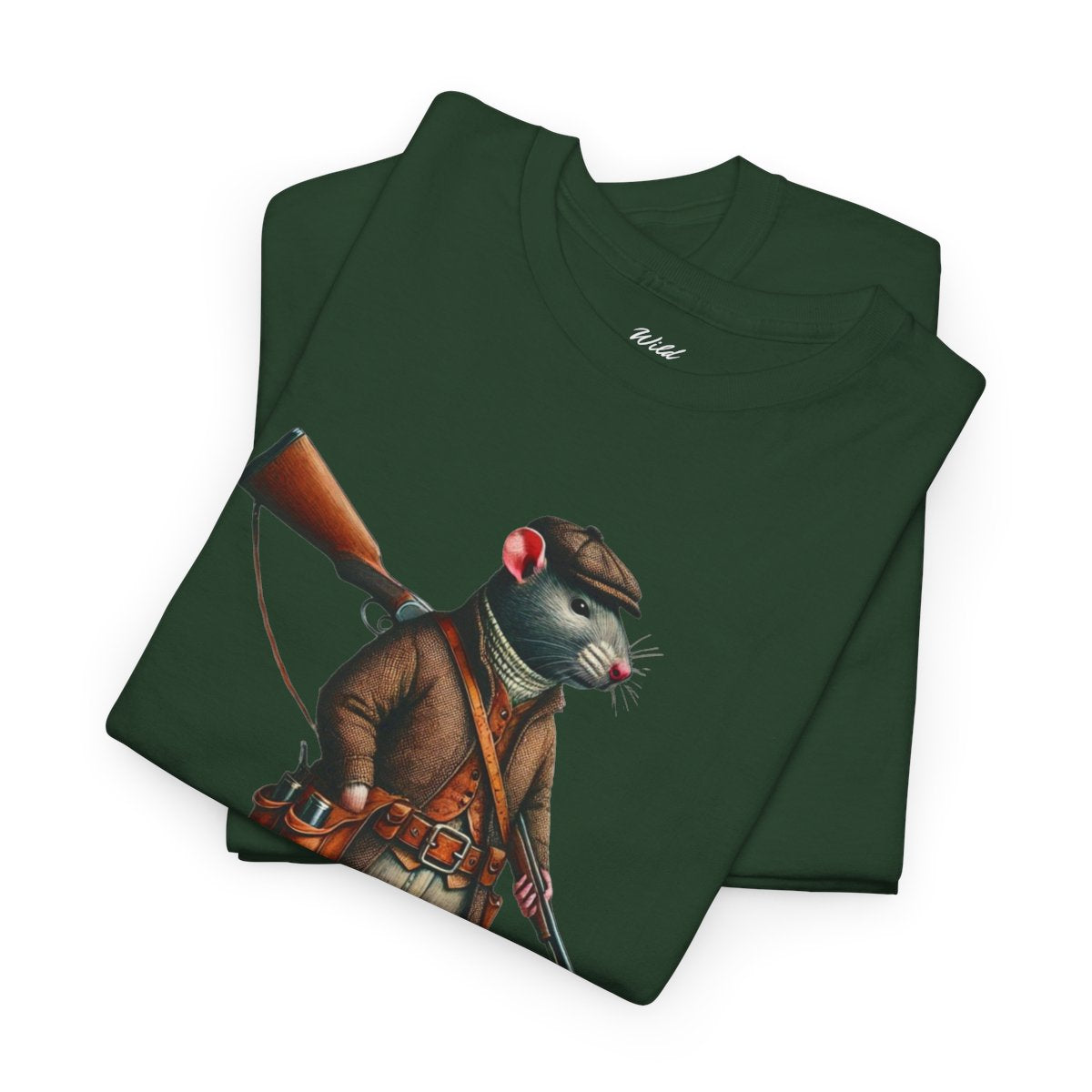 "It's Game Time, Buddy!" Women's Heavy Cotton T-Shirt featuring a bold rat hunter design