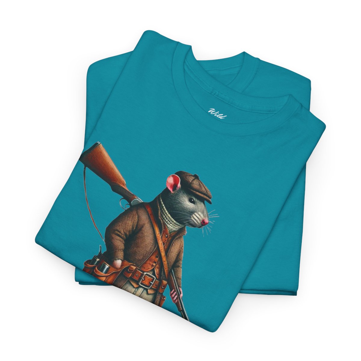 "It's Game Time, Buddy!" Women's Heavy Cotton T-Shirt featuring a bold rat hunter design