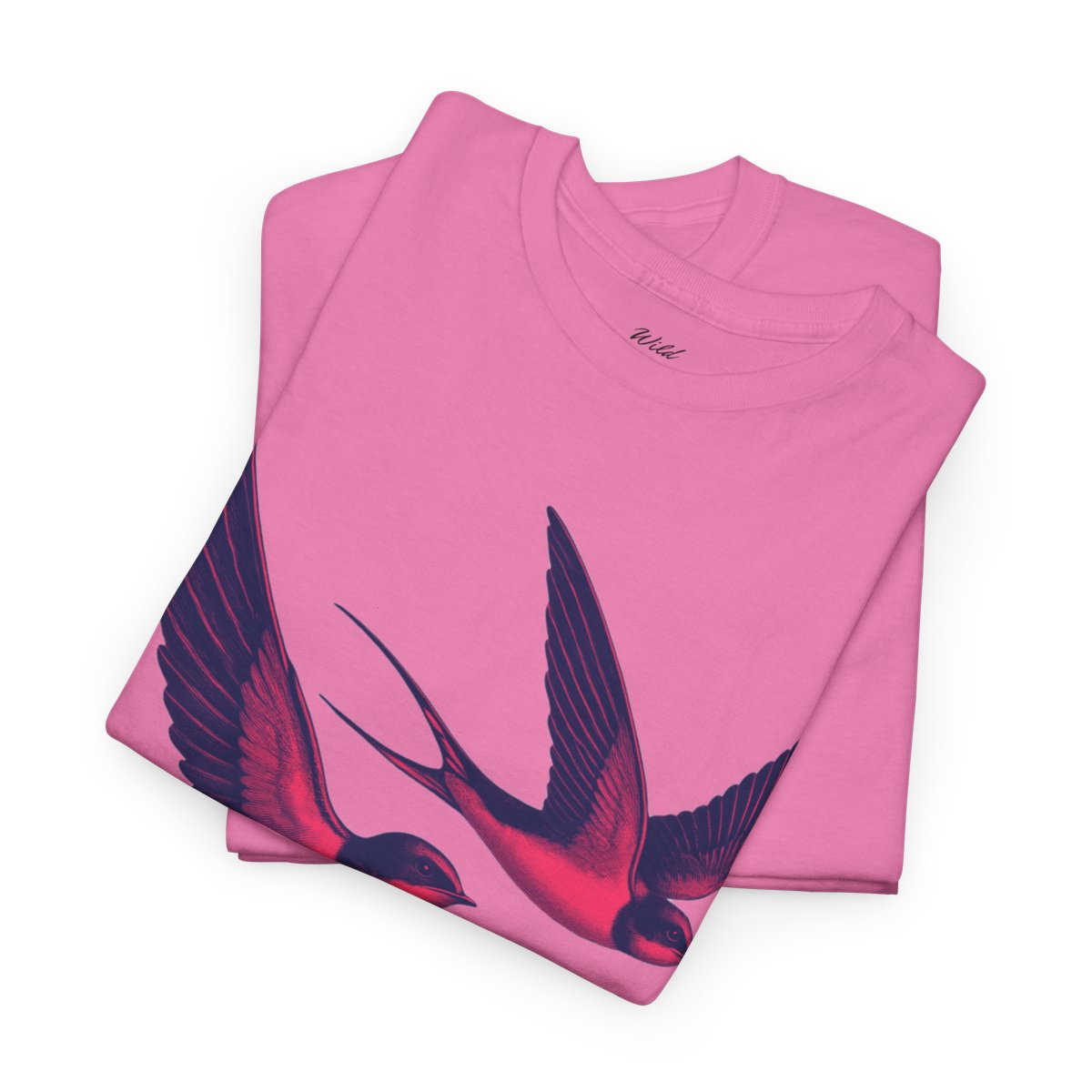 "Swallow Your Dreams" Women's Heavy Cotton T-Shirt featuring soaring swallows love design