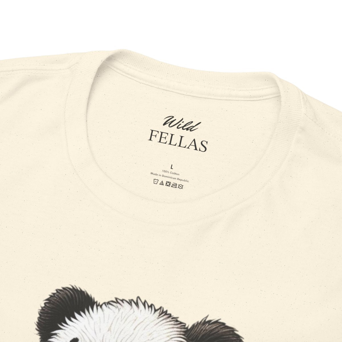 "What's Left for Us?" Women's Heavy Cotton T-Shirt featuring a thoughtful panda holding a branch design