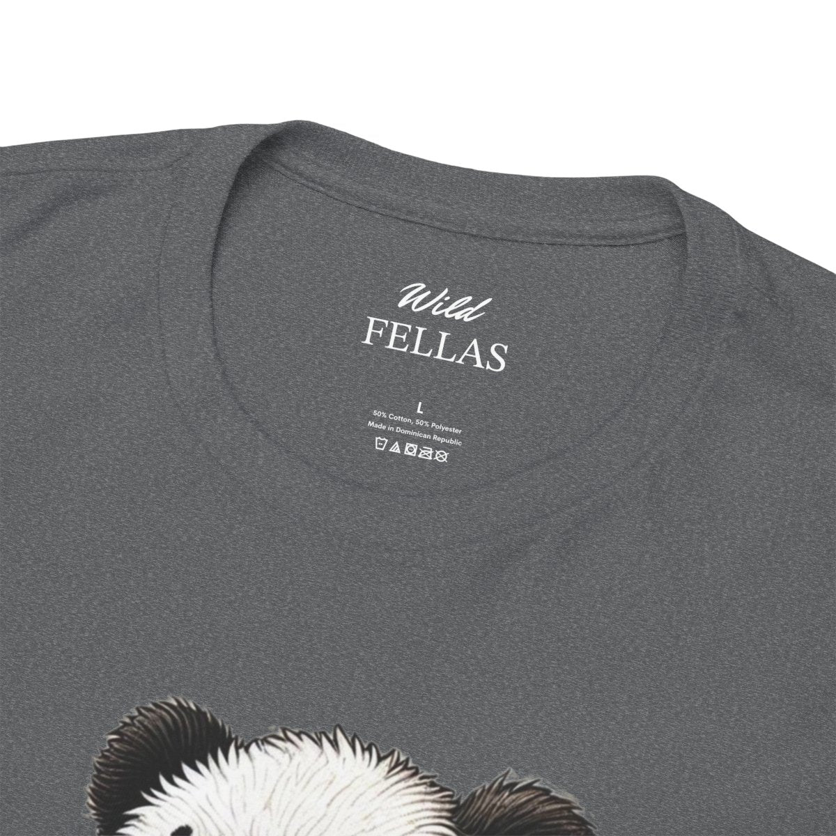 "What's Left for Us?" Women's Heavy Cotton T-Shirt featuring a thoughtful panda holding a branch design